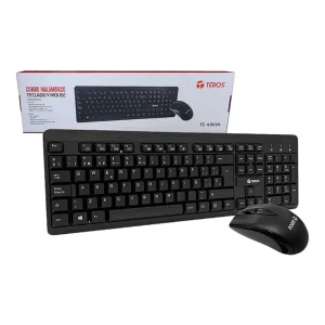 COMBO INALAMBRICO 2 EN UNO TEROS INALAMBRICO 4061N (TE-4061N) TECLADO, MOUSE, 1000 DPI, NEGRO